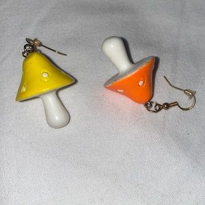 mushroom earrings